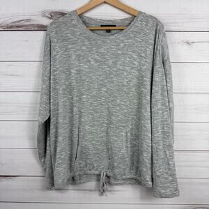 Signature Studio Gray Pullover Tie Knot Long Sleeve Womens XL